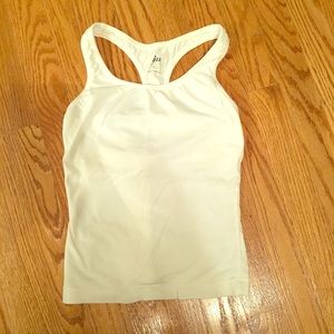 White workout tank